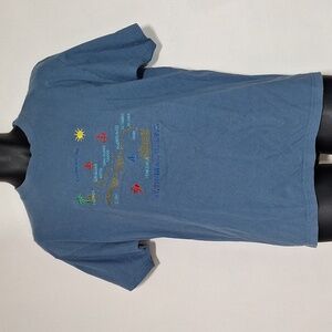 Blue St Thomas US VI Caribbean Map T-Shirt